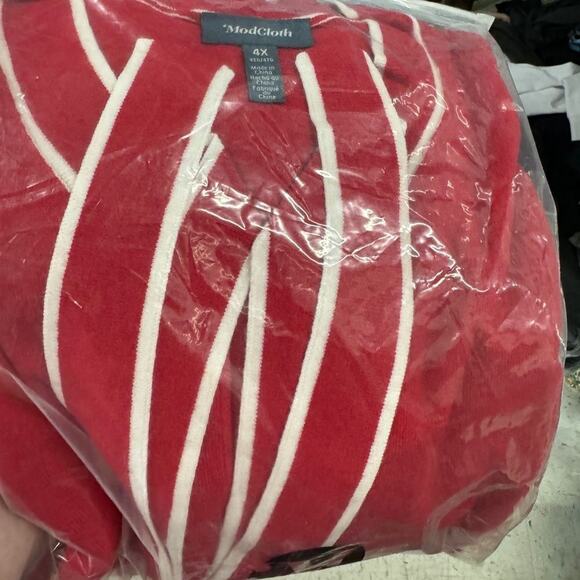 MODCLOTH 'Bow' Thyself Tie-Neck Knit Top Size 4X New with Tag - Picture 6 of 6